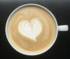 Some of Michał's impressive latte art